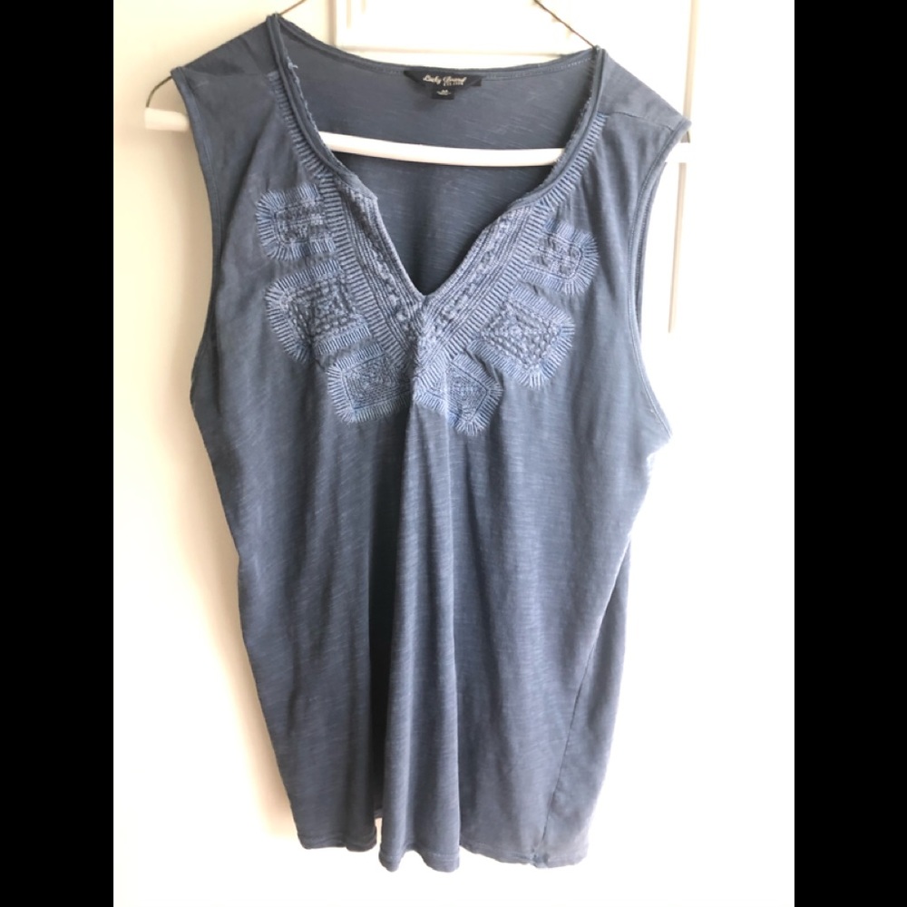 Lucky Brand Navy Wash Tank